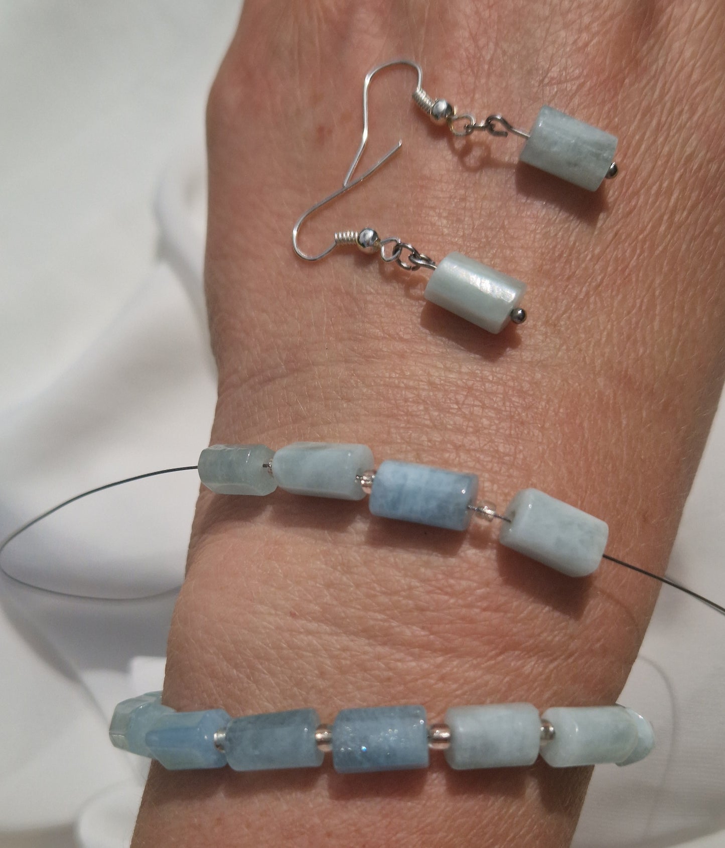 Edles Set aus Aquamarin