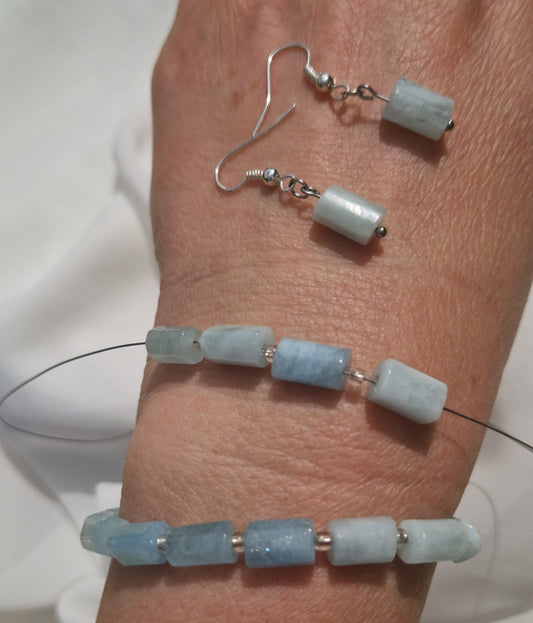 Edles Set aus Aquamarin