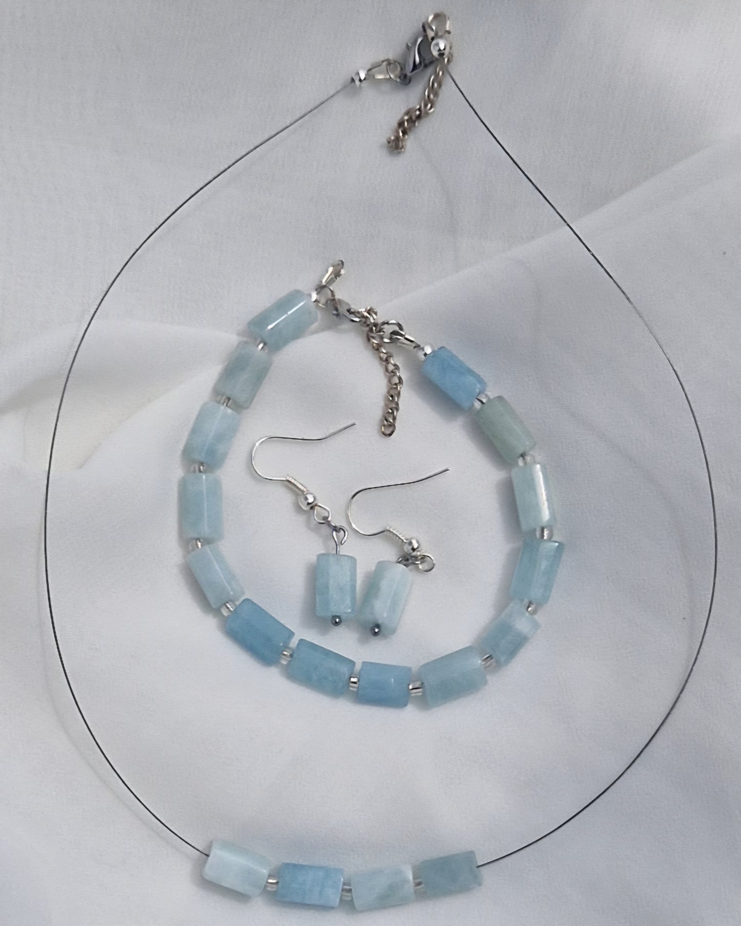 Edles Set aus Aquamarin